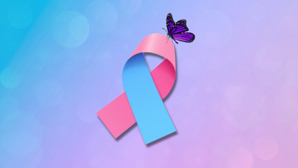 Picture of infant mortality ribbon and butterfly
